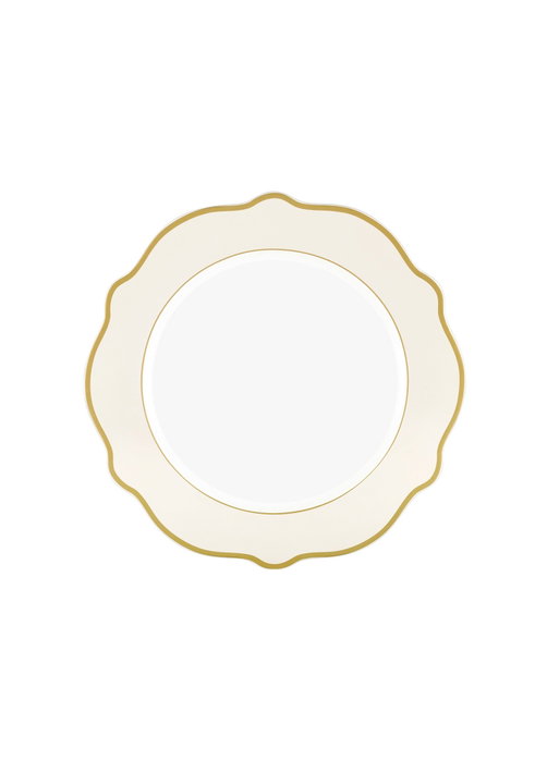Hermia DNR0021 Juego de Platos de Postre Porcelana Crema 6 Piezas